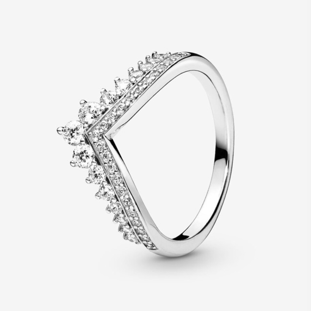 PANDORA Silver Princess Wishbone Ring